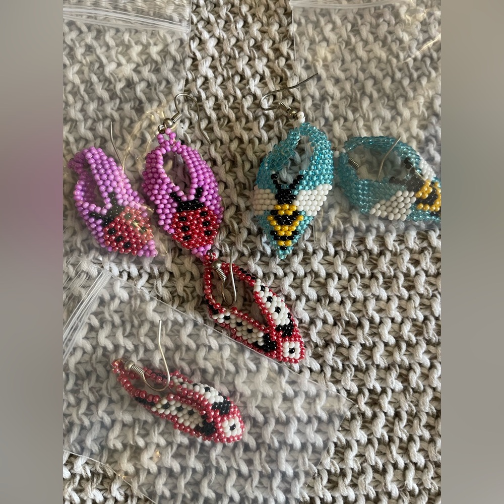 Colorful Beaded Earrings Set